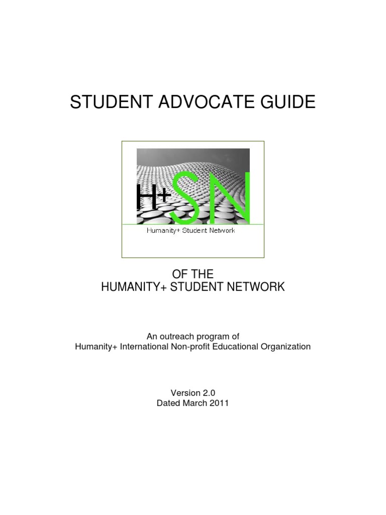Student Advocate Guide: of The Humanity+ Student Network | PDF ...