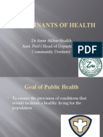 Determinants of Health: DR Amir Akbar Shaikh Asst. Prof (Head of Department) Community Dentistry