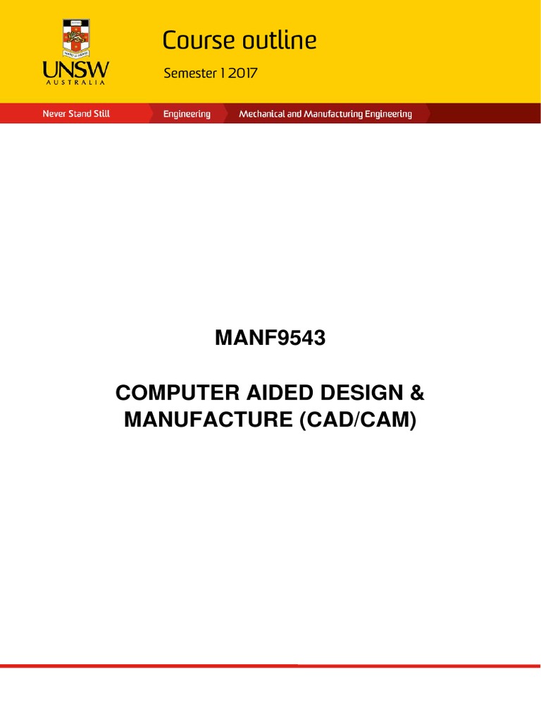 CAD/CAM Course Outline MANF9543 | PDF | Plagiarism