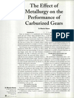 Carburized Gears: Performance of