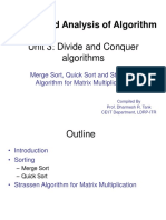 Unit 3.2 Merge, Quick Sort Ans Strassen Matrix