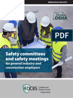 Safety Committees and Safety Meetings: For General Industry and Construction Employers