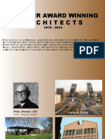 Pritzker Award Winning Architects 1979 - 2013