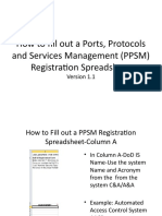 How To Fill Out A Ports, Protocols and Services Management (PPSM) Registration Spreadsheet