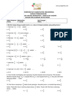 Soal PAS Matematika Kelas 5 Semester 1 Tahun 2019-2020