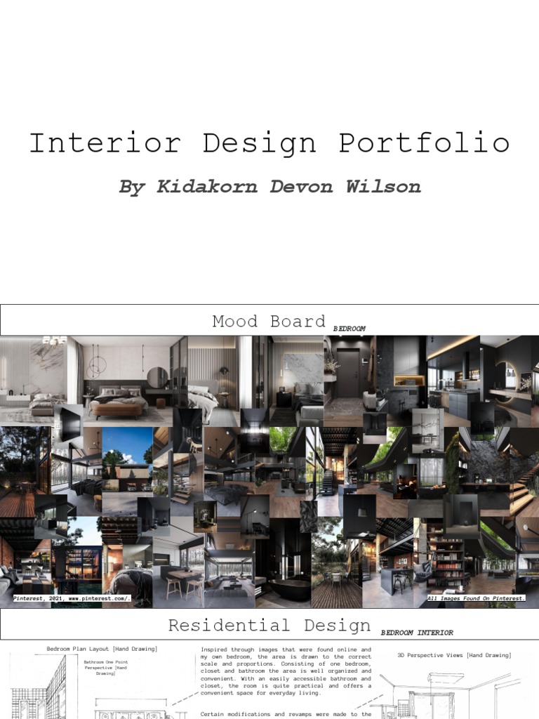 Devon Interior Design Portfolio | PDF | Drawing | Bedroom