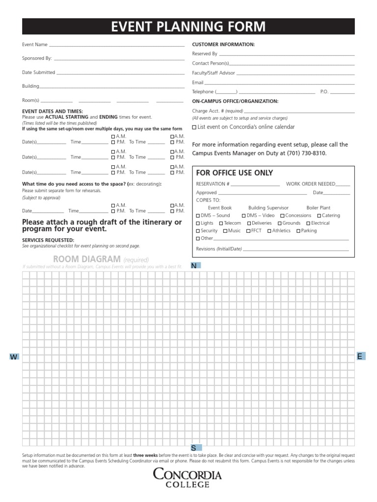 Event Planning Form Template | PDF | Information And Communications ...