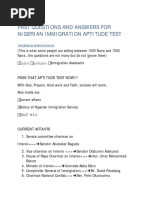 Nigeria Immigration Past Questions & Answers Part 3