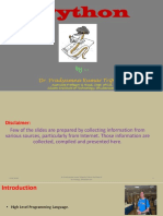 Introduction To Python Slides