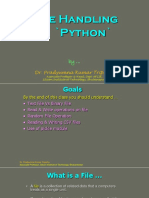 File Handling in 'Python': Dr. Pradyumna Kumar Tripathy