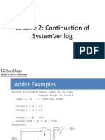 Lecture 2: Continuation of Systemverilog