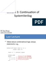 Lecture 3: Continuation of Systemverilog