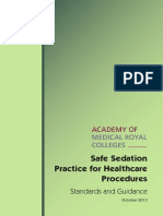 Safe Sedation Practice For Healthcare Procedures: Standards and Guidance