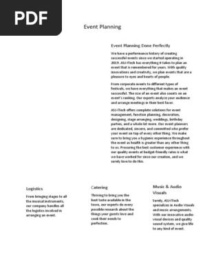 Event Planning