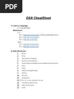 Dsa Cheatsheet: 1) Learn A Language - Resources