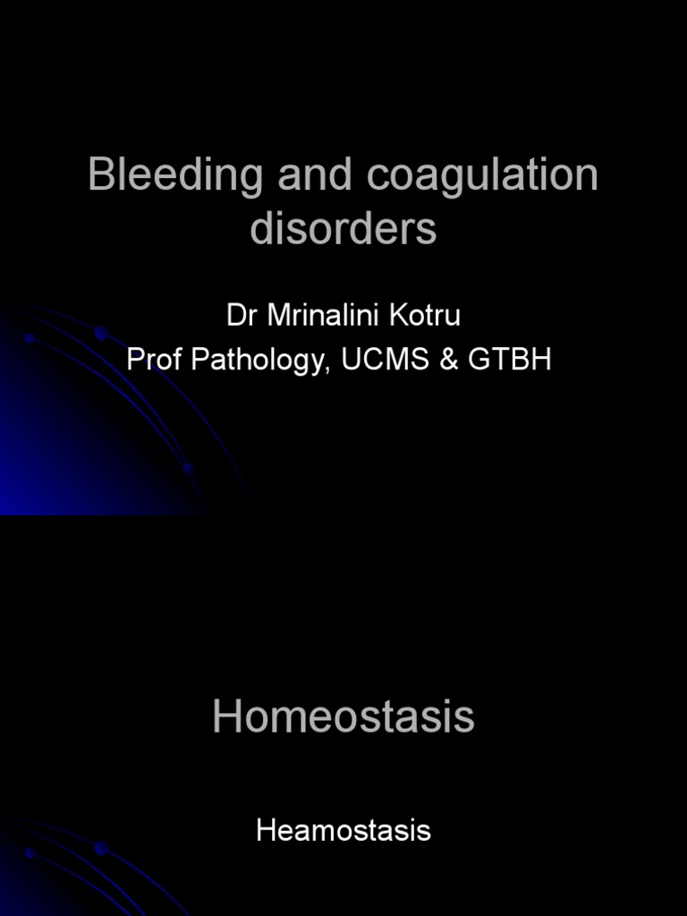 Understanding Bleeding and Coagulation Disorders | PDF | Coagulation ...