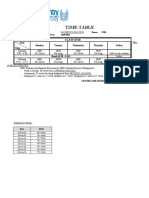 Semester 3 Class Timetable BBE HRM