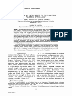 Mechanical Properties of Orthopedic Plaster Bandages : U.S.A. Robert E. Porter?