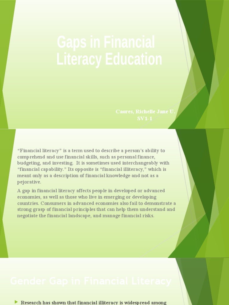 Understanding the Gender Gap in Financial Literacy | PDF | Literacy ...