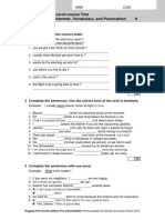 End-Of-Course Test Grammar, Vocabulary, and Punctuation A: Grammar 1 Put The Words in The Correct Order