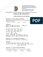 Guia 10 de Càlculo I Operaciones Con Funciones