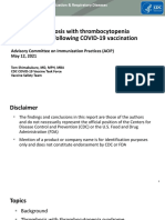 Update: Thrombosis With Thrombocytopenia Syndrome (TTS) Following COVID-19 Vaccination