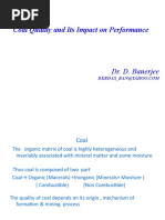 Coal Quality and Its Impact On Performance: Dr. D. Banerjee