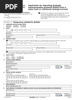 Application For Departing Australia Superannuation Payment (DASP) From A Super Fund or Retirement Savings Account