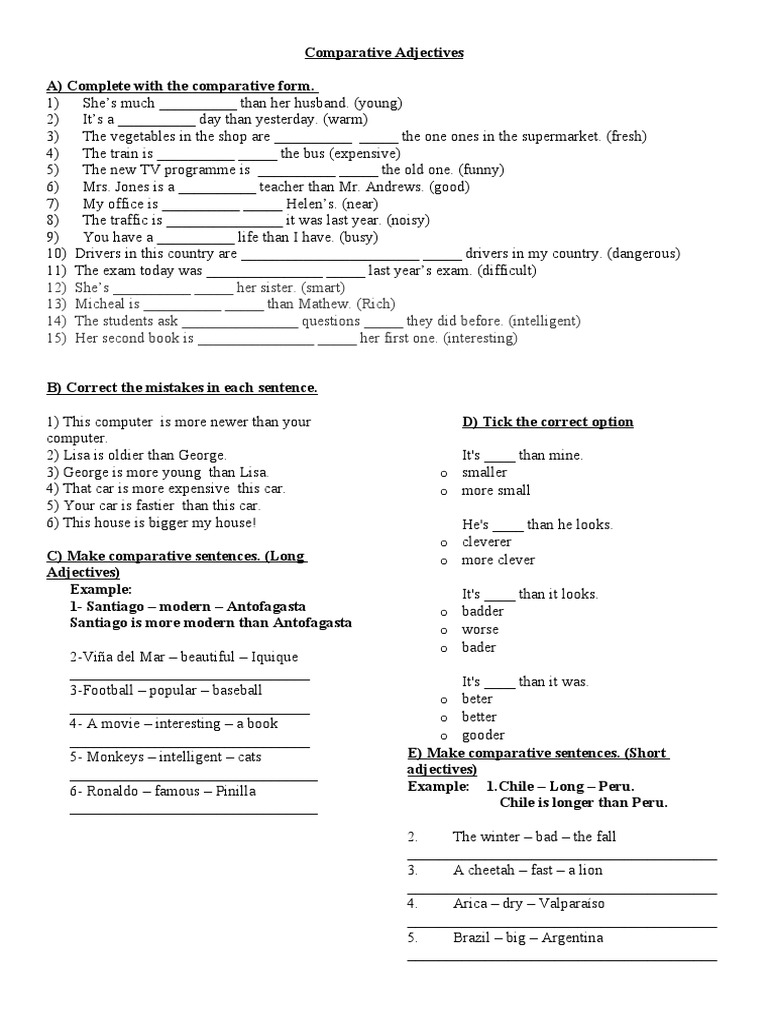 Comparative-Adjectives Cls 6 | PDF