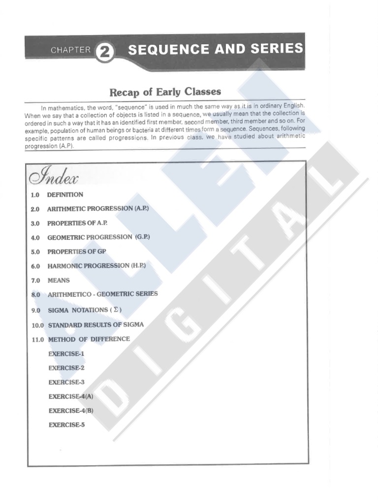 Maths - Sequence and Series | PDF