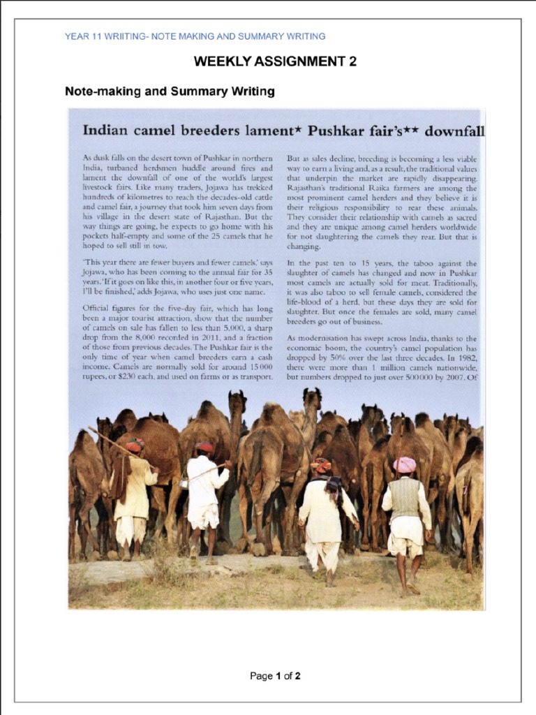 Note Making and Summary Writing | PDF