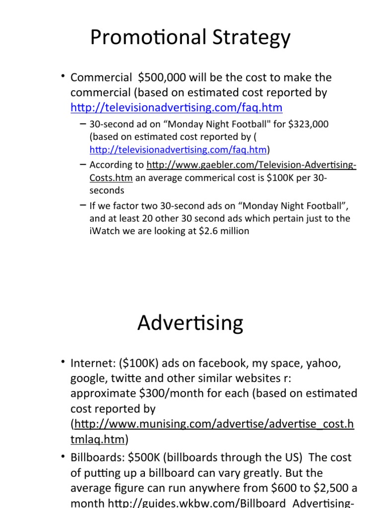 iWatch Promotional Strategy Overview | PDF | Business