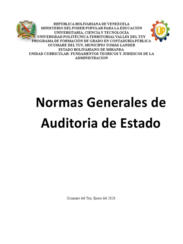 Normas Generales de Auditoria | PDF | Auditoría | Contralor