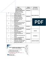 Cuadro de Actividades Electiva CP NRC 20432