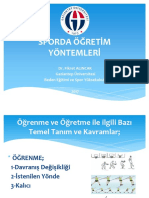 Sporda Öğreti̇m Yöntemleri̇