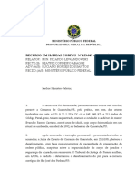 RHC sobre desaforamento de júri para Curitiba