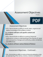 3 Assessment Objectives, Explain