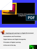 Teaching and Learning in A Digital Environment