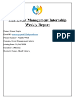 YEF Event Management Intern Weekly Report