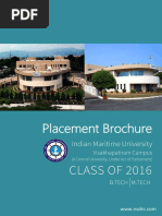 Indian Maritime University Placement Brochure