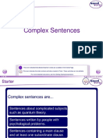 Complex Sentences: © Boardworks LTD 2003