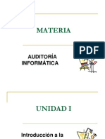 Unidad I, Introduccion A La Auditoria Informatica