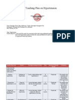 Health Teaching Plan On Hypertension