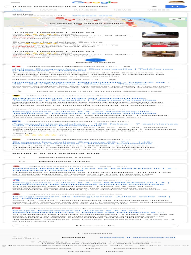 Juliao Barranquilla Telefono Google Search PDF