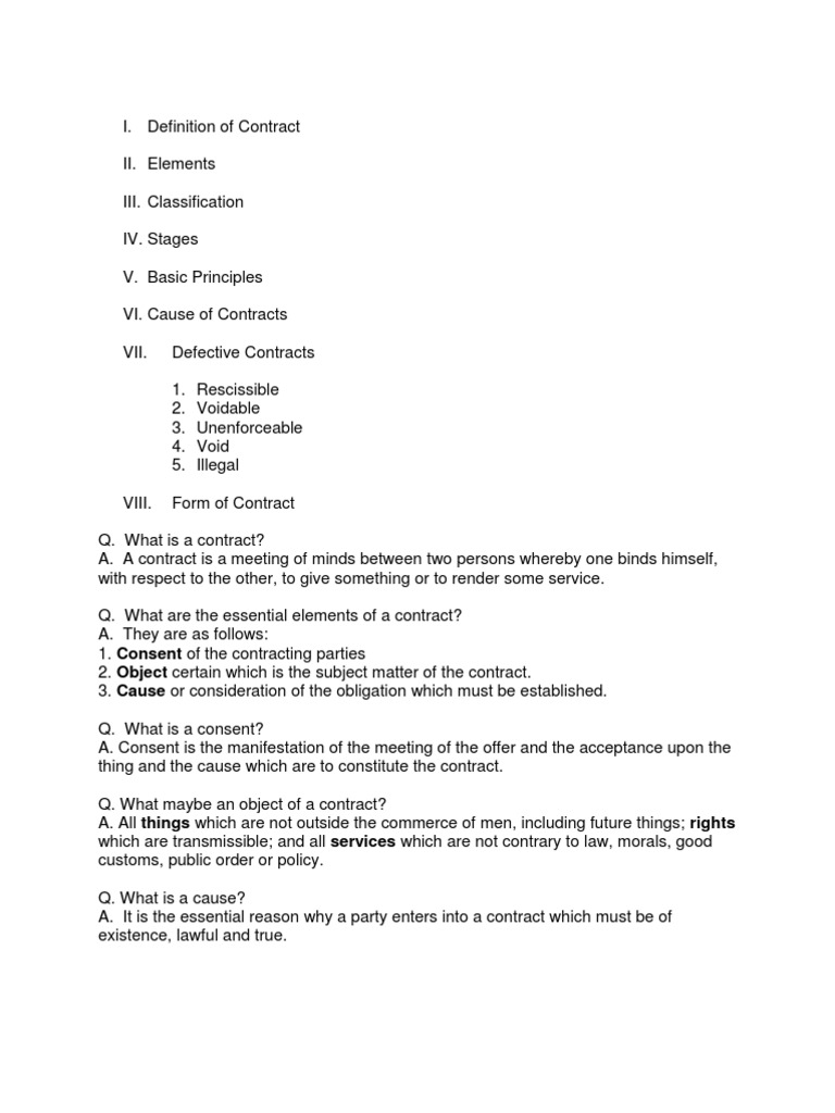 Understanding Contract Law Essentials | PDF | Offer And Acceptance ...