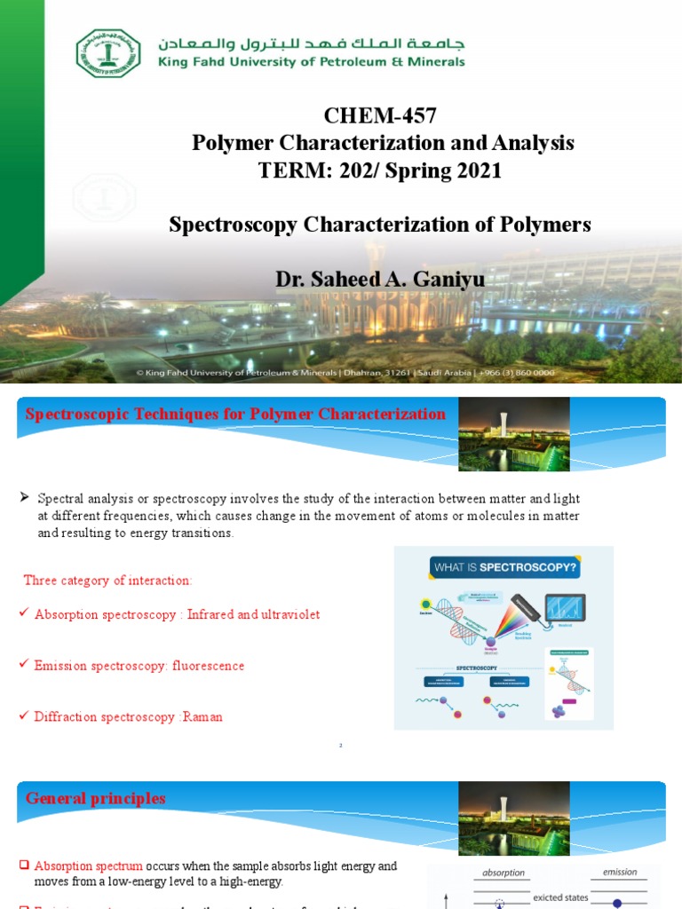 Spectroscopy Techniques for Polymer Analysis | PDF | Raman Spectroscopy ...