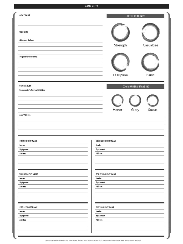 l5r14 Armysheet Bw-Reduced | PDF | Military | Conflicts