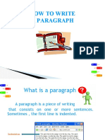 How To Write A Paragraph