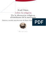 Sobre La Religión. de La Alienación Religiosa Al Fetichismo de La Mercancía - Karl Marx
