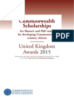 Commonwealth Scholarships For Masters An